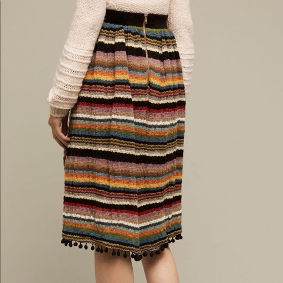 Anthropologie Striped & Pommed sweater knit skirt - Picture 2 of 4